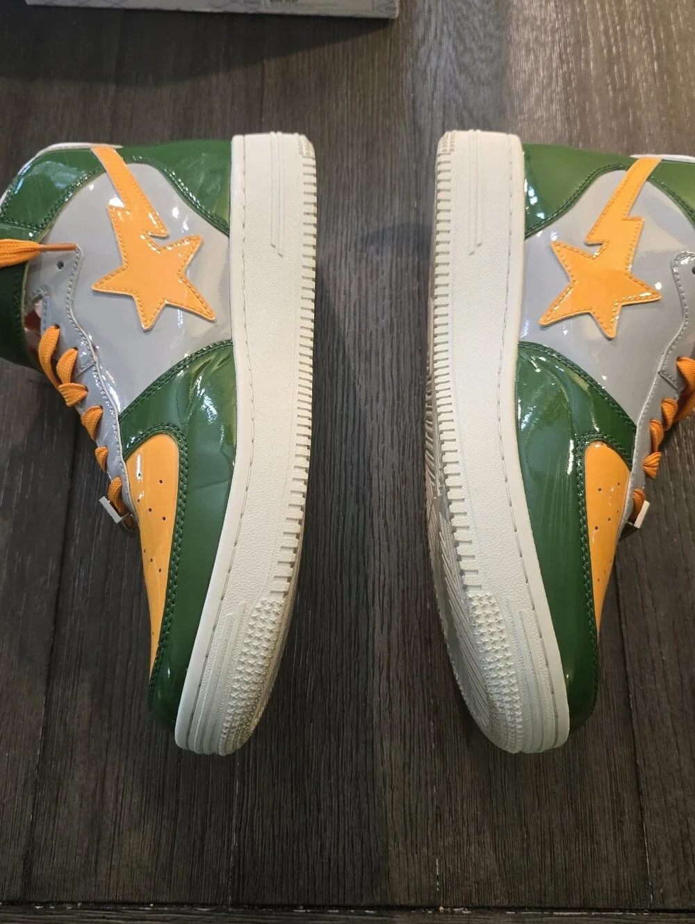 A Bathing Ape Color Block Athletic Sneakers With Box